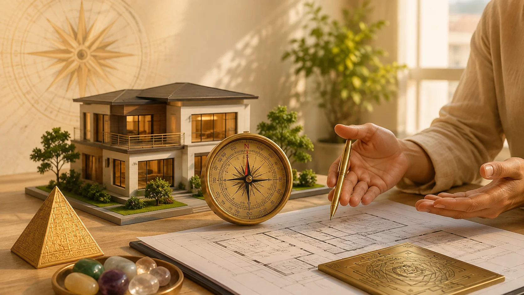 Dr. Piinal Joshhii — PhD Vastu Consultant reviewing a floor plan before purchase